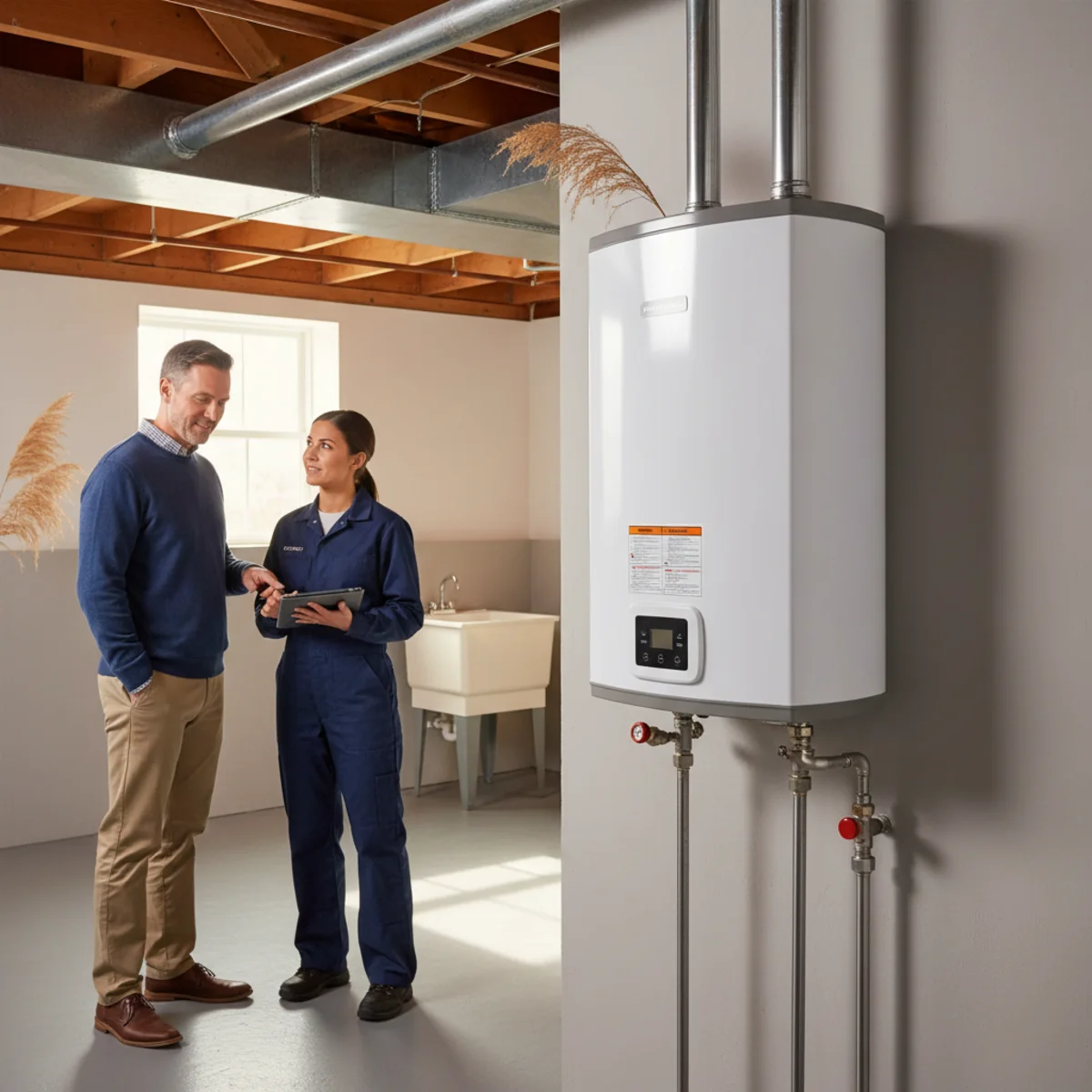 Homeowner considering an upgrade to a wall-mounted tankless unit.