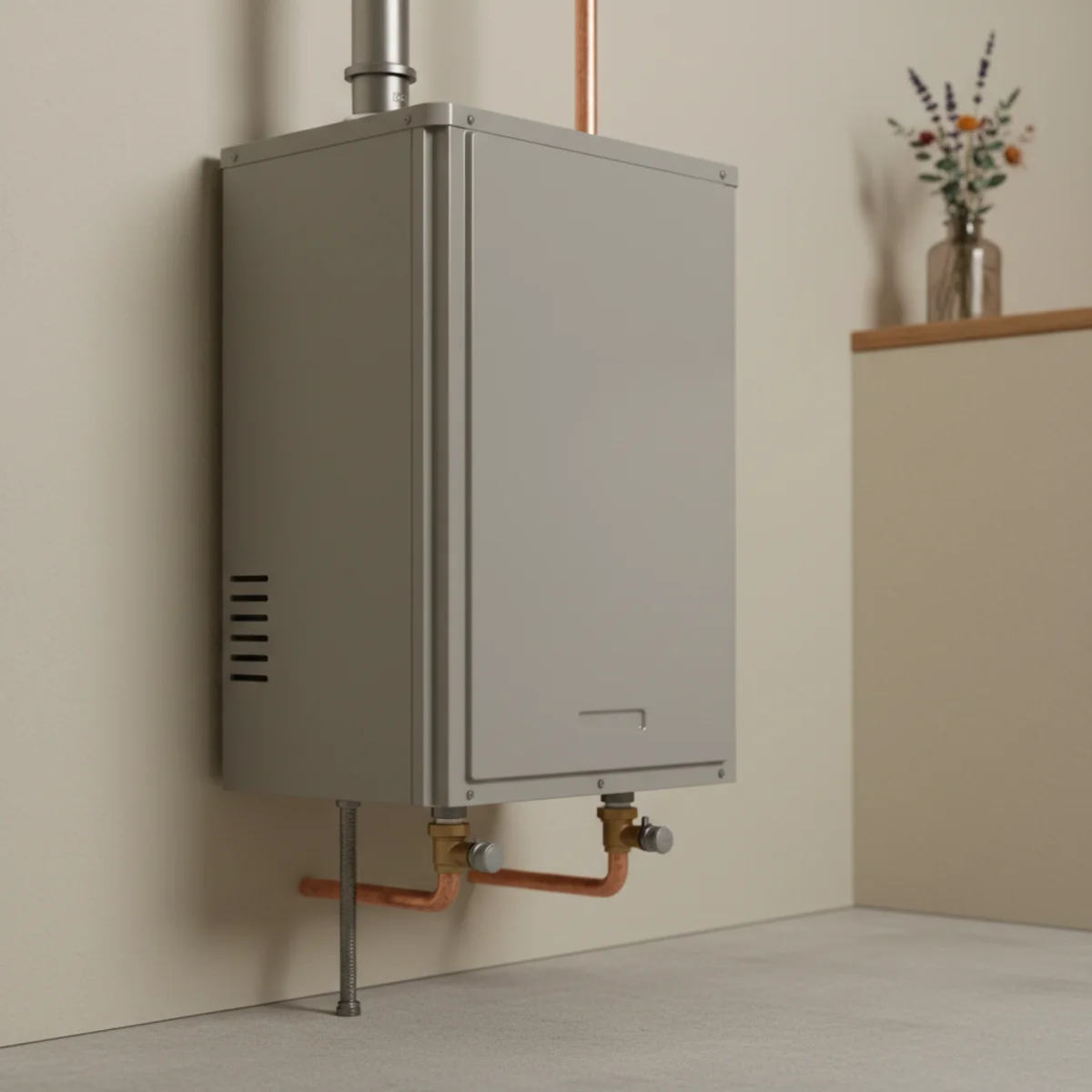 Lebanon plumber explaining water heater repair-versus-replacement options to a homeowner.